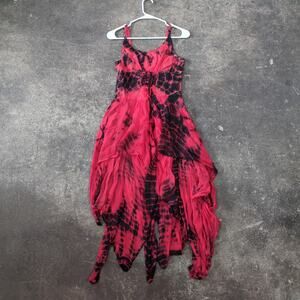 Vintage Advance Apparels Dress Womens Free Size Red Black Whimsygoth Corset